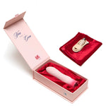 Unboxed Singapore Blush Oh My Gem nestled in red velvet packaging with “You Are a Gem” message and USB charger—ready to gift for partners or non-binary users prioritizing pleasure and affirmation.