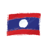 The Laos flag logo, thoughtfully integrated into a design that resonates with the LGBT community in Laos.