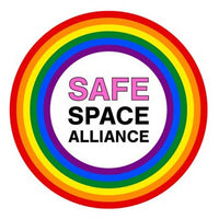 Safe Space Alliance Logo - Featured in a blog post about TOMSCOUT, this logo symbolizes the brand's commitment to creating an inclusive and welcoming environment, as recognized in media and press.