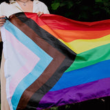 Vibrant New Pride Flag featuring bold rainbow colors, a symbol of LGBTQ+ pride and diversity. Experience the vivid expression of inclusivity with the TOMSCOUT LGBTQ+ New Pride Flag.
