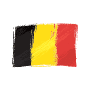 The Belgium flag logo, thoughtfully integrated into a design that resonates with the LGBT community in Belgium
