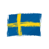The Sweden flag logo, thoughtfully integrated into a design that resonates with the LGBT community in Sweden