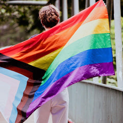 Vibrant New Pride Flag featuring bold rainbow colors, a symbol of LGBTQ+ pride and diversity. Experience the vivid expression of inclusivity with the TOMSCOUT LGBTQ+ New Pride Flag.